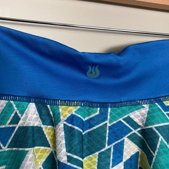 Solfire Mini Skort Womens Medium M Geometric Tennis Active Ruffle - Picture 3 of 6